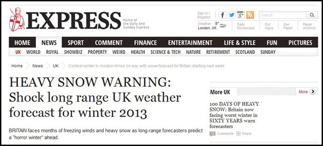 The Express - Heavy Snow Warning
